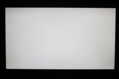 White screen showing even color temperature.