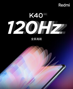 The Xiaomi Redmi K40 and Redmi K40 Pro will have flagship displays. (Image source: Xiaomi)