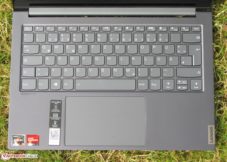 Input devices in the Yoga Slim 7 Pro