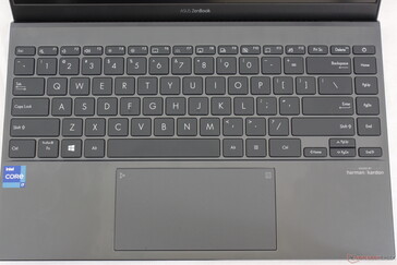 When compared to the UX434, the UX425 adds an extra column of keys along the right edge