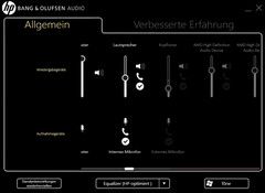 Audio adjustments (Bang & Olufsen)