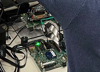 GPU engineering sample plus motherboard (Image Source: Raja Koduri)
