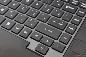 A few keys can feel cramped and could have been larger like the Delete key, arrow keys, and last column of keys