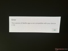 Netflix is not compatible.