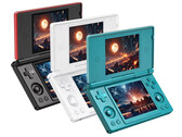 The Anbernic RG DS in its three launch colours. (Image source: Anbernic)