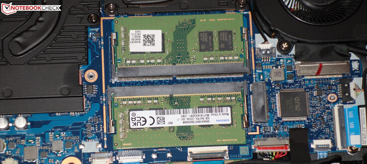RAM (DDR4-3200, 2x 8 GB, max. 64 GB) runs in dual-channel mode.