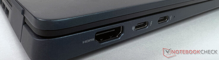 Left: 1x HDMI, 2x Thunderbolt