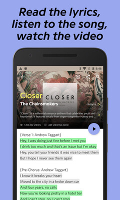 Genius says Google search is showing lyrics directly from Genius.com. (Source: Google Play Store)