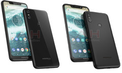 The Motorola One on the left, and the Motorola One Power on the right. (Source: Android Headlines)