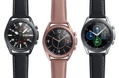 The Samsung Galaxy Watch 3 will come in 41 mm and 45 mm size variants. (Image source: @evleaks - edited)