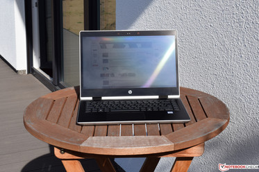 Using the HP ProBook x360 440 G1 in the sunshine