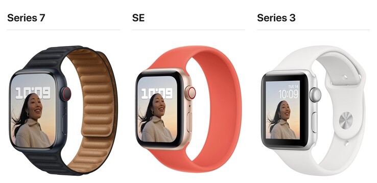 Apple Watches currently listed in the official shop. (Image source: Apple)