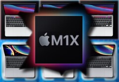 The M1X Apple Silicon is expected to bring significant performance gains to the next-generation MacBook Pro laptops. (Image source: Apple/Intel - edited)