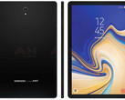 Samsung Galaxy Tab S4 render shows thin bezels (Source: Android Headlines)