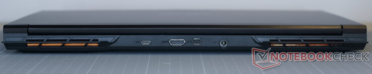 USB-C 3.2 Gen2×1(without additional functions); HDMI 2.1 (with HDCP 2.3); Mini DisplayPort 1.4; power supply unit connector;