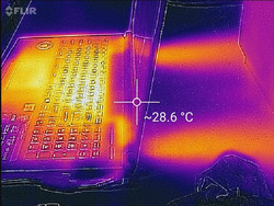 Thermal image of rear exhaust.