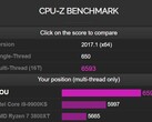 Benchmark AMD Ryzen 7 5800X Zen 3 CPU-Z (Fonte: CPU-Z)