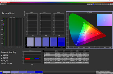 Saturation (Color Mode: Normal, Color Temperature: Standard. Target Color Space: sRGB)
