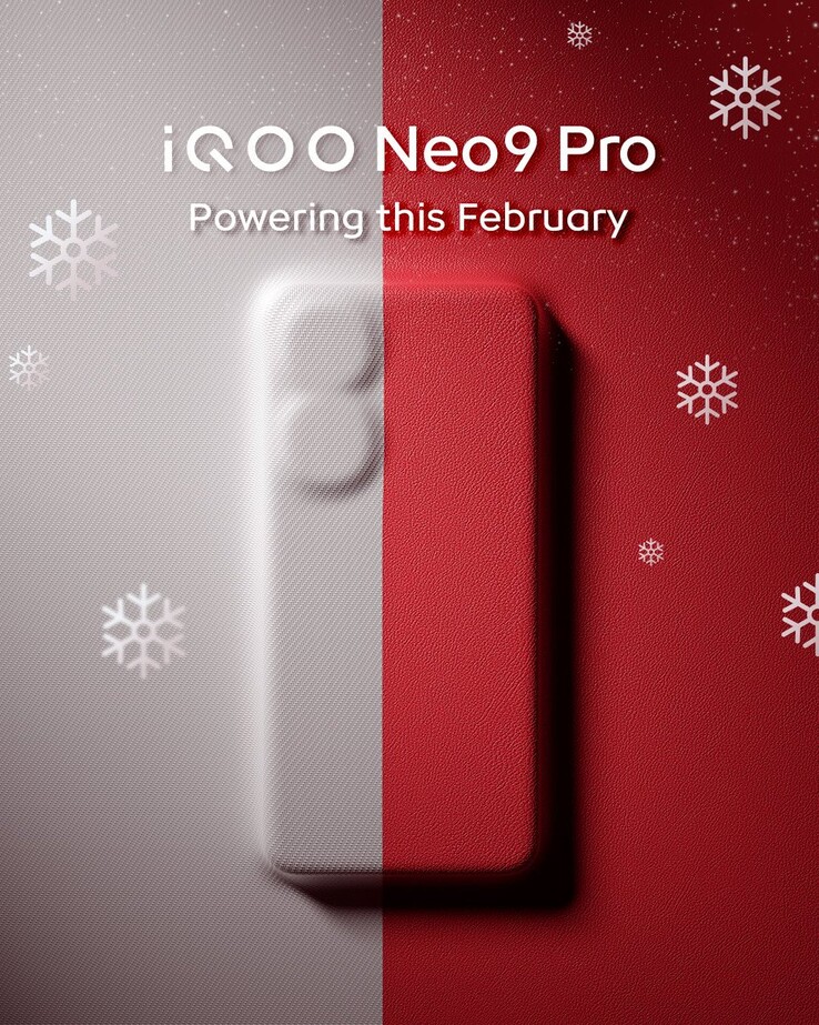 The Neo9 Pro's original wintry weather-themed poster. (Provide: iQOO IN by project of Twitter/X)