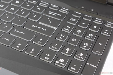 Full-size Arrow keys with slightly narrower NumPad keys