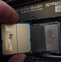 An unfortunate Reddit user had their Ryzen 7 9800X3D burn up (image source: Reddit)