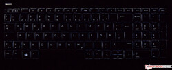 Keyboard of the HP ProBook 455 G7 (backlit)