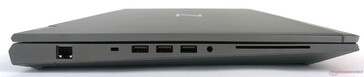 Left: 1x LAN (RJ-45), 3x USB 3.1 Gen 1 (1x with charging function), 1x headphones/microphone combo