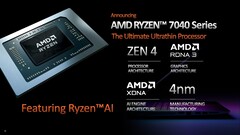 Some Ryzen 7040 Phoenix-HS processors will include an AMD XDNA AI engine. (Source: AMD)