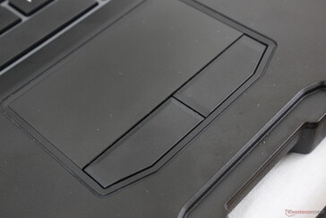 Small touchpad is firm, but cursor control is jumpy. Its surface allows for operation even if wearing gloves