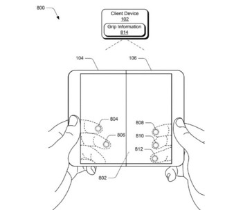 (1) A MS patent application for device awareness of how is being held. (Source: USPO)