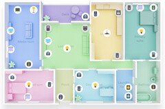The new interface of SmartThings: a 3D floor plan showing all your connected gadgets (Source: Samsung)