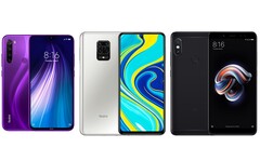 The Redmi Note 8, Note 9S, and Note 5 Pro have Android 11-based custom ROMs available for them. (Image source: Xiaomi - edited)