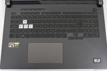 The dark gray font contrasts poorly with the black key caps. Thus, the per-key RGB backlight is almost always needed for easier visibility