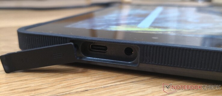 Left: USB-C or charging port, 3.5 mm audio