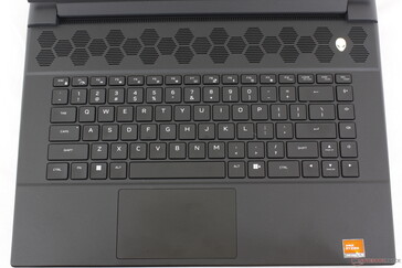 Almost identical keyboard layout as on the Alienware x16 R1
