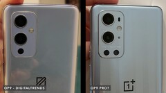 The OnePlus 9 and OnePlus 9 Pro will have 4,500 mAh batteries, from left to right. (Image source: Dave Lee)