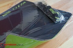 The mousepad has a rubberised and non-slip back