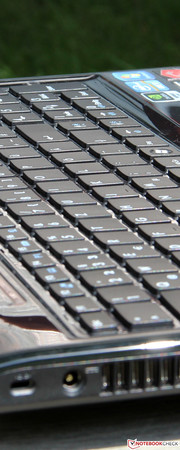 The keyboard has an unusual layout and clatters a bit...