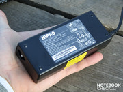 The system needs the whole 90-watt capacity, though. Under heavy use, the laptop consumes 79 watts (without charging the battery).