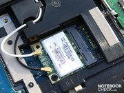 Besides the 2.5 inch hard disk, the mini PCIe WLAN module