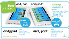 AndyPad and AndyPad Pro to hit UK in 11 days time AndyPad and AndyPad Pro to hit UK in 11 days time