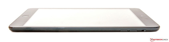 Right: Volume button, slider