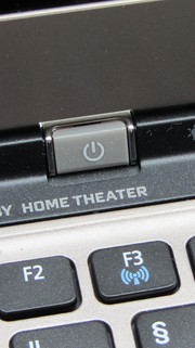 The power button is in an unusual place.