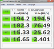 Comparison: Toshiba SSD THNSNC128GMLJ (128GB) in the Portégé R700-172 - 194MB/s READ