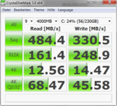 Comparison: Vaio Z13Z9E Quad SSD 484 MB/s sequential read