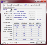 System info: CPUZ RAM SPD