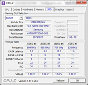 Systeminfo CPUZ RAM SPD
