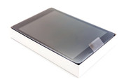 The tablet greets you after opening the package.