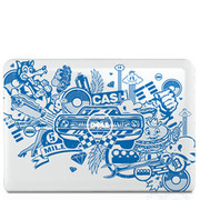 Sticker in blue (also available in green and black)