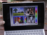 The comparatively low brightness doesn't show any drawbacks outdoors in the shade.
